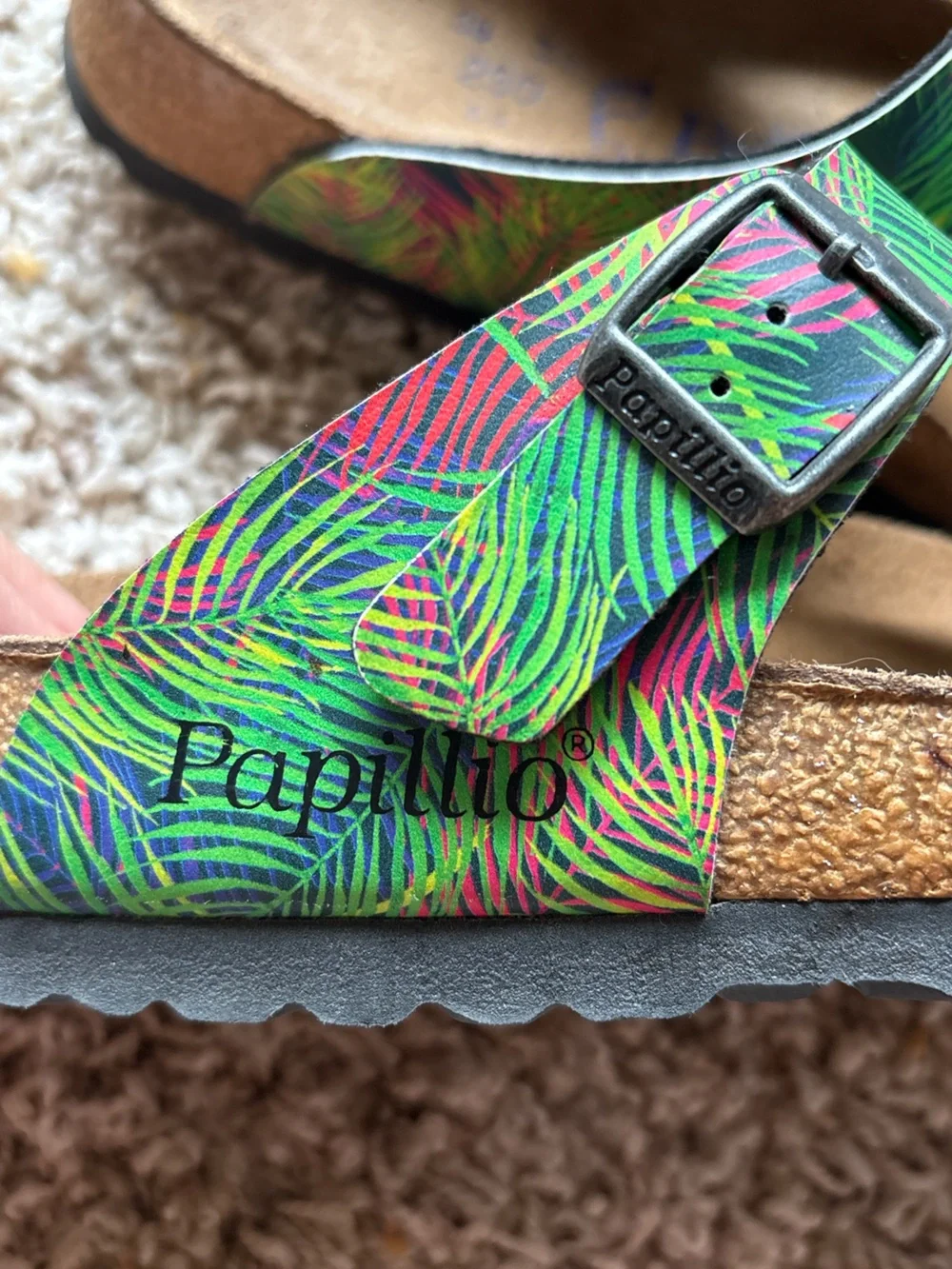 Birkenstock Papillio Gizeh Tropical Print Sandals US Sz 5-5.5 EU 36
